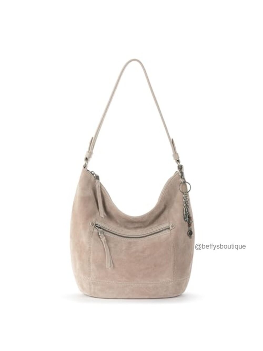 The Sak Sequoia Leather Hobo Bag Large Slouchy Shoulder Purse Zip Pocket